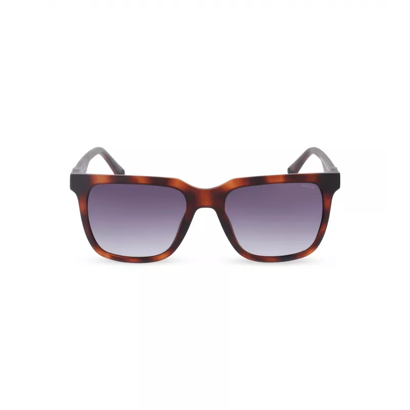 POLICE hombre gafas de sol SPLN34M540878 montura de acetato Havana lentes marrones 54mm