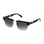 Police Hombre SPLP25-550300 Gafas de sol cuadradas, montura negra, lentes grises, 55mm