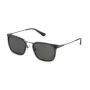 POLICE Gafas de sol hombre SPLP27 estilo aviador, montura gunmetal, lentes grises polarizadas, 54mm SPLP27-54509P