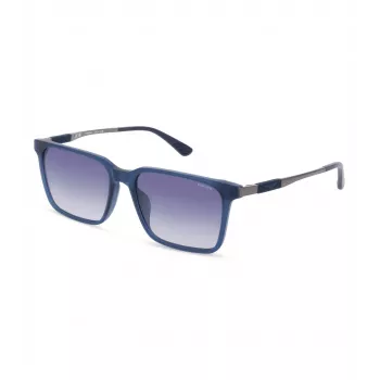 Gafas de sol POLICE hombre SPLP31-5603LM - Montura acetato cuadrada, lentes policarbonato grises, protección UV400, 56/17/145 mm