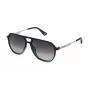 POLICE Hombre SPLQ81E576PEP Gafas de sol cuadradas de acetato, montura Havana, lentes marrones, 57-16-145 mm