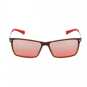 POLICE Gafas de sol hombre S195758ABRM - montura de acetato marrón Havana con lentes de policarbonato marrón tintadas - protección UV400 - ancho de lente 58 mm