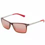 POLICE Gafas de sol hombre S195758ABRM - montura de acetato marrón Havana con lentes de policarbonato marrón tintadas - protección UV400 - ancho de lente 58 mm