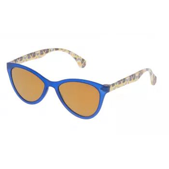 POLICE Gafas de sol hombre SPL08654J15G Montura de acetato Havana Lentes grises degradadas 65/17/140 mm