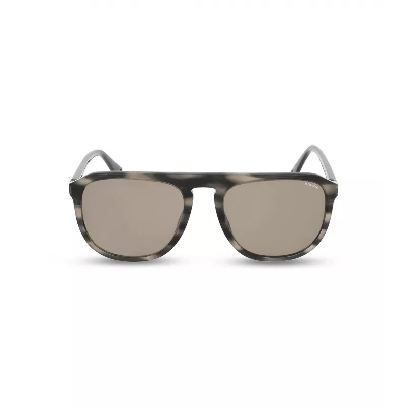 POLICE Gafas de sol hombre SPLE06-5606K3 montura rectangular de acetato UV400