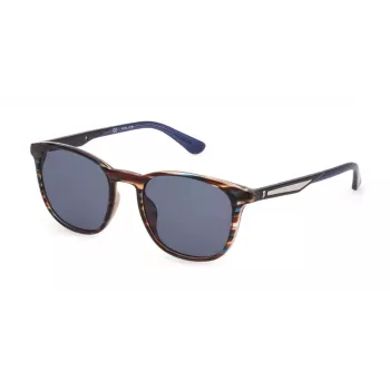 Police Gafas de sol hombre SPLF18M530M61 - Montura negra, lentes grises, protección UV400