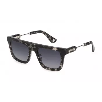 POLICE gafas de sol hombre SPLF71-533KUY montura negra lentes grises 53/21/145 mm UV400
