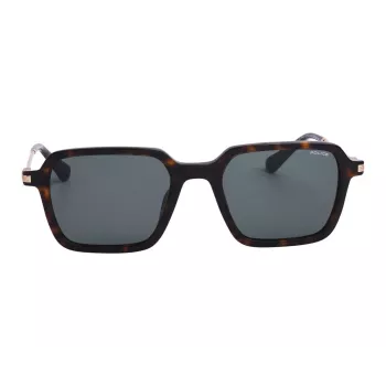 Police Gafas de sol de hombre SPLL10-520700 rectangulares montura completa montura negra lentes gris humo 52/20/145 mm
