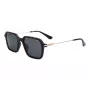 Police Gafas de sol de hombre SPLL10-520700 rectangulares montura completa montura negra lentes gris humo 52/20/145 mm