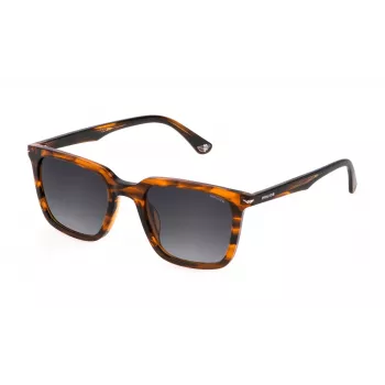 Police Gafas de sol de hombre SPLL80-520836 Havana Marrón acetato 52mm
