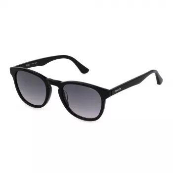 Gafas de sol de hombre POLICE SPLN85-520700 montura cuadrada de acetato Havana lentes marrones 55mm