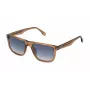 POLICE gafas de sol hombre SPLQ83-560805 - montura rectangular de acetato, protección UV400, lentes de 56 mm