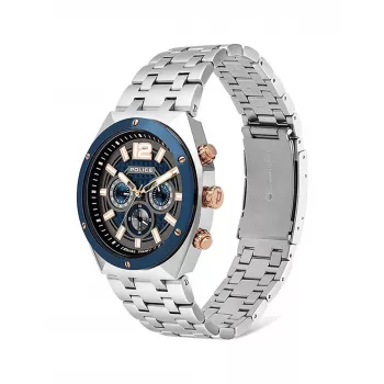 POLICE Reloj para hombre 15995JSTBL61M 46mm esfera azul correa de piel azul