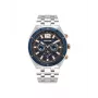 POLICE Reloj para hombre 15995JSTBL61M 46mm esfera azul correa de piel azul