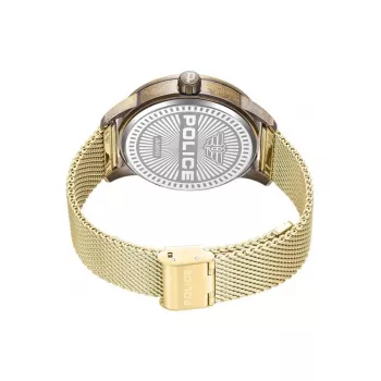 POLICE reloj hombre Blaze Collection PEWJG0005504 44mm caja de acero inoxidable correa de piel negra analógico cuarzo