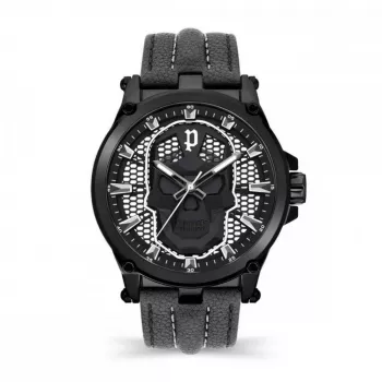 POLICE Reloj para hombre Blaze PEWJA2108201 47mm esfera negra correa de piel