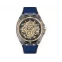 Reloj de hombre Police PEWGR1592403 44mm acero inoxidable cuarzo analógico esfera gris correa de piel negra