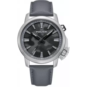 Reloj de hombre POLICE PEWJD2202702 44 mm esfera azul correa de piel marrón
