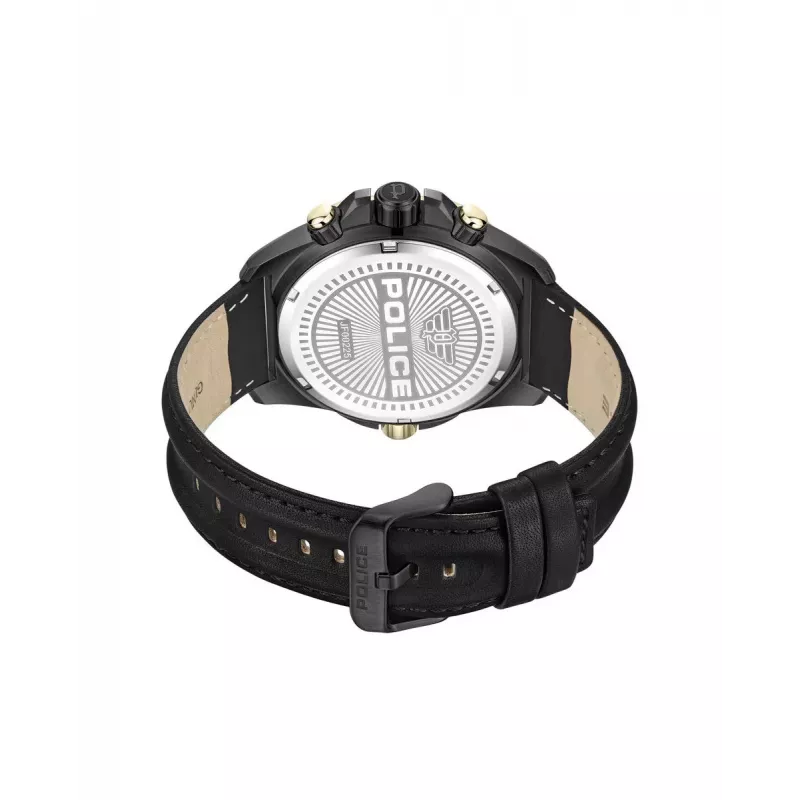 POLICE Reloj hombre PEWJF0022501 46mm acero inoxidable negro piel