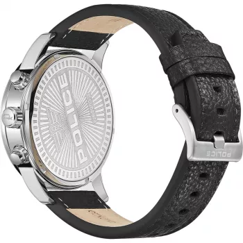 POLICE reloj hombre PEWJF2203305 48mm cronógrafo esfera negra correa de piel