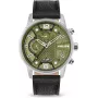 POLICE reloj hombre PEWJF2203305 48mm cronógrafo esfera negra correa de piel
