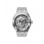 Reloj de hombre POLICE PEWJG2110702 46mm caja de acero inoxidable correa de piel negra analógico de cuarzo
