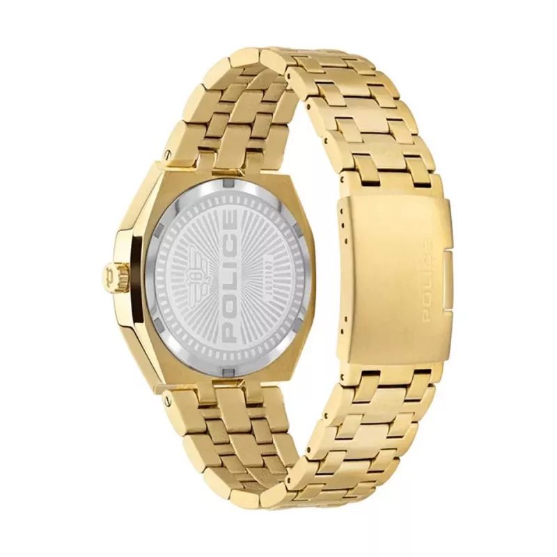POLICE Reloj de hombre PEWJG2110703 46mm Esfera negra Correa de piel