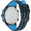 POLICE Reloj de hombre PEWJP2110202 46mm Caja de acero inoxidable Correa de piel marrón Esfera azul