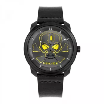 Reloj de hombre POLICE PL15714JSB02 44mm esfera negra correa de piel