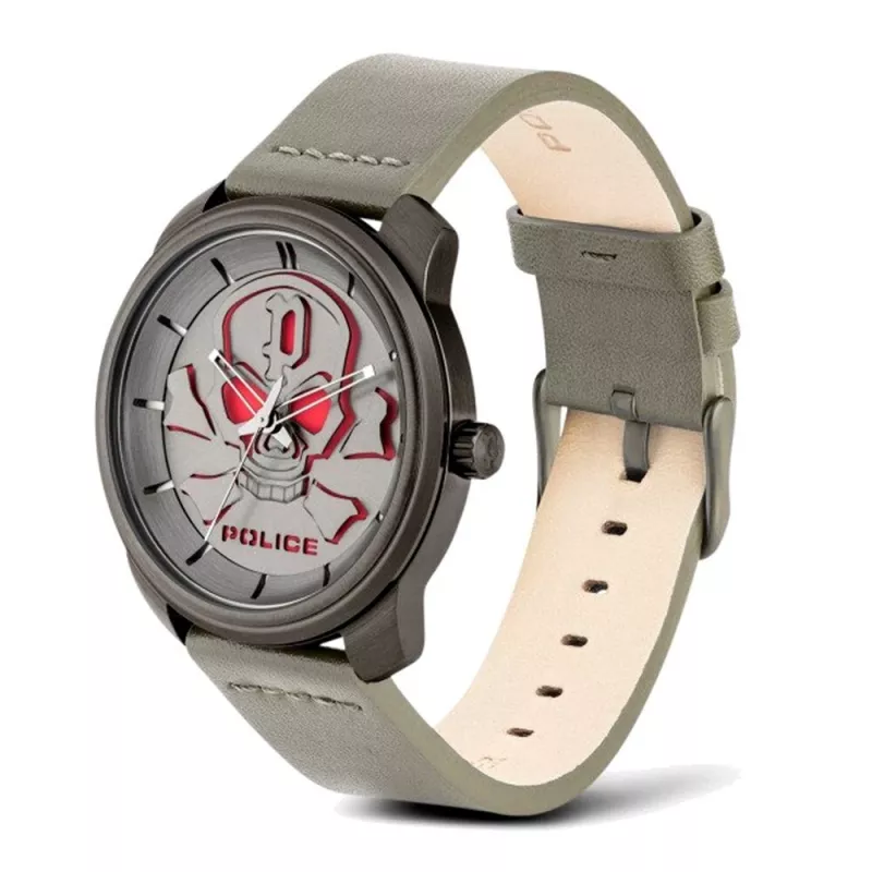 POLICE Reloj de hombre PL15714JSU-61 44,5 mm esfera azul correa de piel cuarzo
