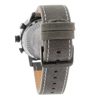 POLICE Reloj hombre R1451281001 colección Adder 46mm caja de acero inoxidable correa de piel negra analógico cuarzo