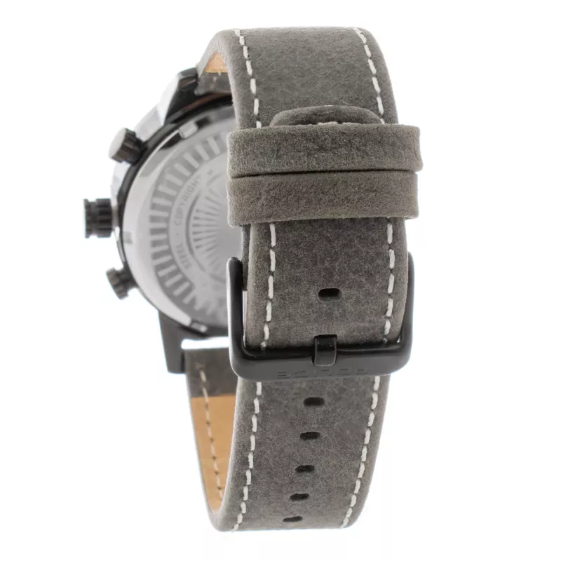 POLICE reloj de hombre analógico de cuarzo R1451281001 Adder Collection 46mm caja de acero inoxidable correa de piel negra