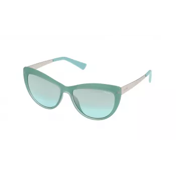 POLICE S1970M55N19X Gafas de sol para mujer montura de acetato habana lentes marrones degradadas 55/16/140 mm