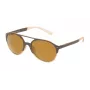 POLICE SPL163557ESG Gafas de sol rectangulares unisex montura de acetato Havana lentes de policarbonato verdes 55/19/140 mm UV400