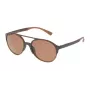 Police SPL1635594CP Gafas de sol unisex rectangulares montura de acetato Havana lentes verdes polarizadas 55/19/140 mm