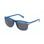 POLICE SPL23155DENH Gafas de sol para hombre - Montura negra mate, lentes azules espejadas, UV400