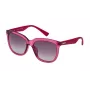 POLICE SPL410-56AFDX Gafas de sol mujer estilo ojo de gato - montura de acetato negra, lentes de policarbonato grises, protección UV400