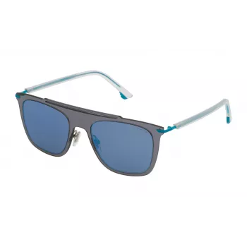 POLICE SPL581 Gafas de sol para hombre 52/20/145 mm montura completa rectangular de plástico UV400
