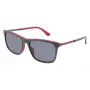 POLICE SPLA56561BUX Gafas de sol rectangulares de hombre - Montura de acetato negra, lente de policarbonato gris 56/17/145 mm UV400