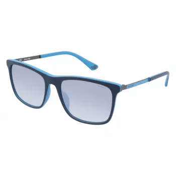 POLICE SPLA5656WTRX Gafas de sol rectangulares de acetato para hombre - Havana/brown gradient
