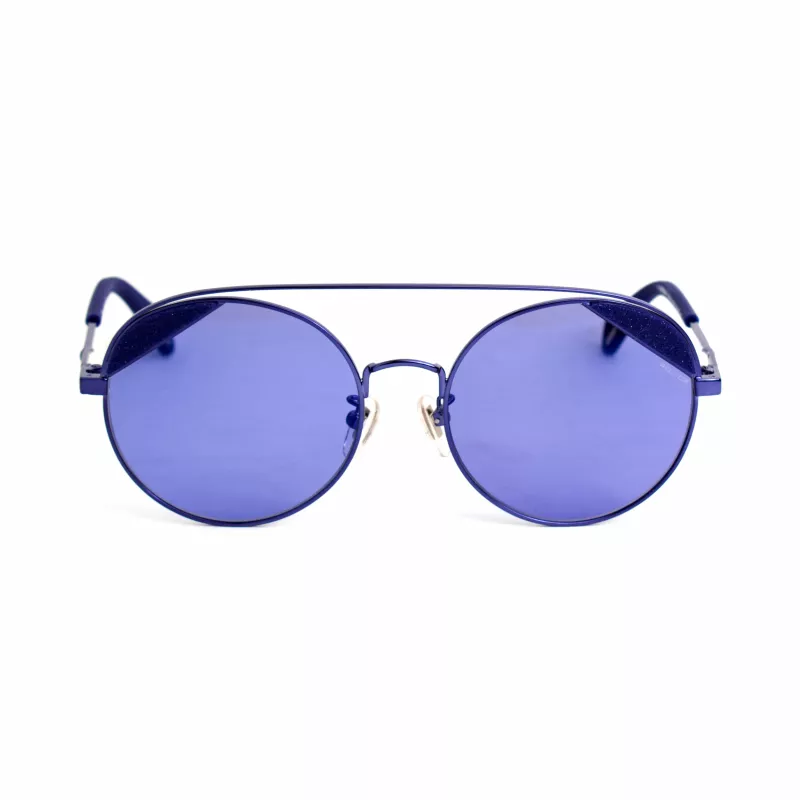 POLICE SPLA94548P6B Gafas de sol de mujer rectangulares polarizadas Havana Marrón Montura de acetato Lentes marrones 54/18/140 mm