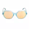 POLICE SPLA9858VA1A Gafas de sol rectangulares de mujer - montura de acetato negra, lentes grises, 58 mm