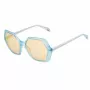 POLICE SPLA9858VA1A Gafas de sol rectangulares de mujer - montura de acetato negra, lentes grises, 58 mm