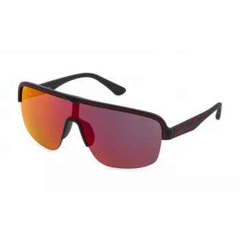 POLICE SPLB47-996VPX Gafas de sol hombre pilot rectangulares montura negra lentes polarizadas grises 99/0/135 mm