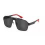 POLICE SPLL08M638YZP Gafas de sol rectangulares de hombre negro/gris 63/13/140 mm