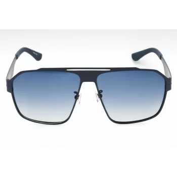 Gafas de sol de hombre POLICE SPLL08M63S72P diseño cuadrado - Montura negra, lentes polarizadas grises - Ancho de lente 63 mm