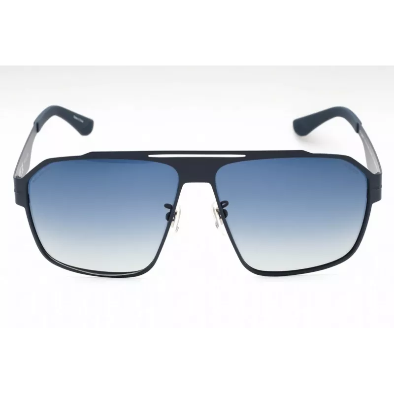 Gafas de sol de hombre POLICE SPLL08M63S72P diseño cuadrado - Montura negra, lentes polarizadas grises - Ancho de lente 63 mm