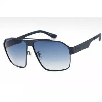 Gafas de sol de hombre POLICE SPLL08M63S72P diseño cuadrado - Montura negra, lentes polarizadas grises - Ancho de lente 63 mm