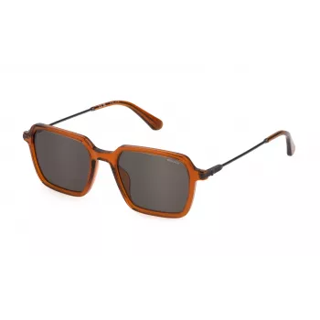 POLICE SPLL10-520W45 Gafas de sol hombre montura Havana lentes grises 52mm
