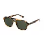 POLICE SPLL83-56AGGY Gafas de sol rectangulares para hombre - Montura de acetato gris con lentes de policarbonato grises - 56/17/145 mm